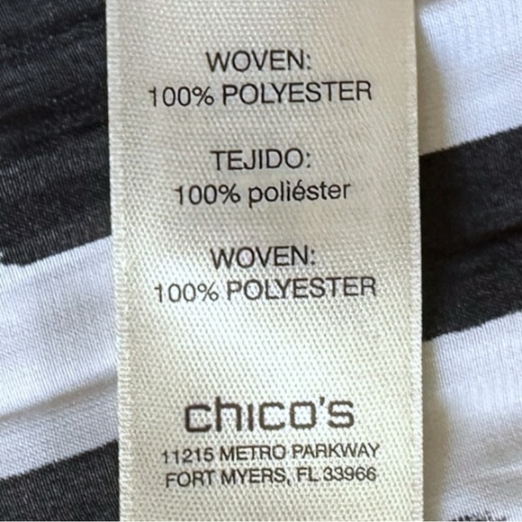 Chico’s Crinkled Lightweight Sleeveless Kimono Top M Geometric Aztec Print Vest - Picture 8 of 9